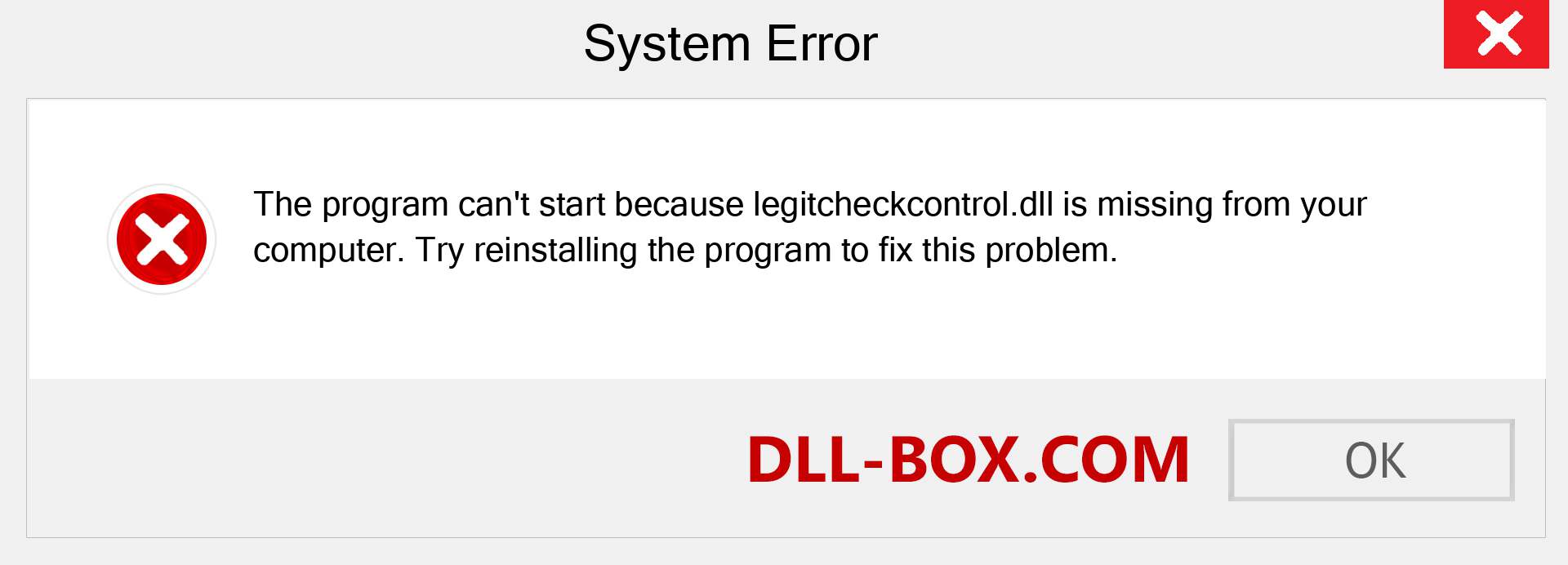  legitcheckcontrol.dll file is missing?. Download for Windows 7, 8, 10 - Fix  legitcheckcontrol dll Missing Error on Windows, photos, images